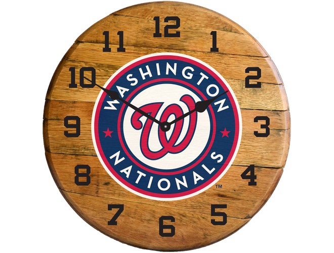 Imperial USA Officially Licensed MLB Oak Barrel Clock