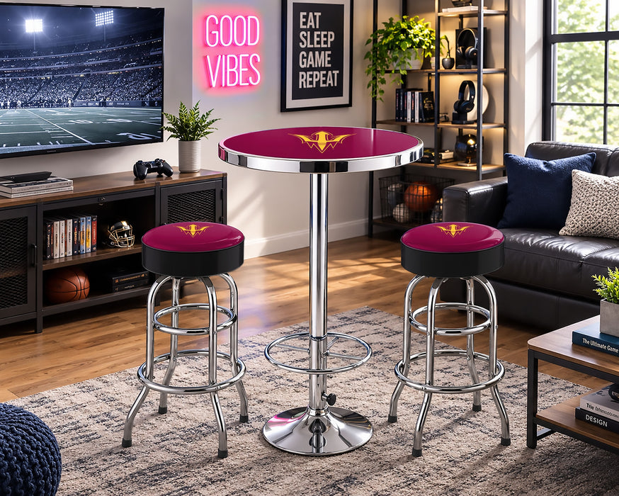 NCAA Licensed Pub Table & Two Barstool Set
