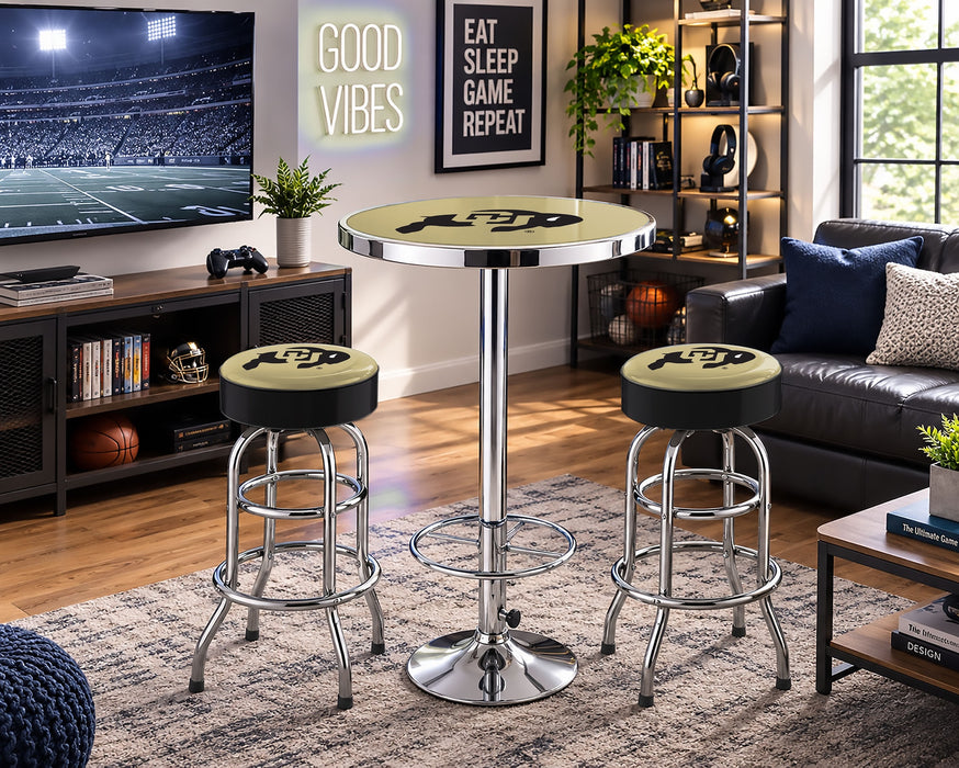 NCAA Licensed Pub Table & Two Barstool Set