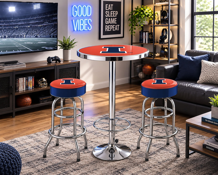 NCAA Licensed Pub Table & Two Barstool Set