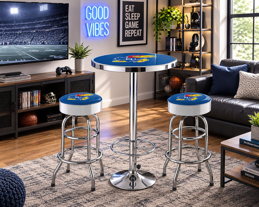 NCAA Licensed Pub Table & Two Barstool Set