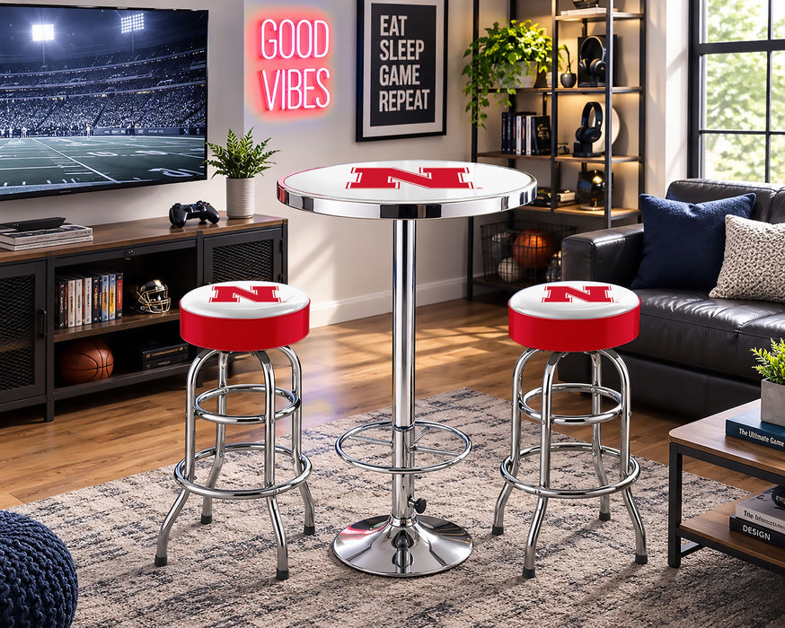 NCAA Licensed Pub Table & Two Barstool Set
