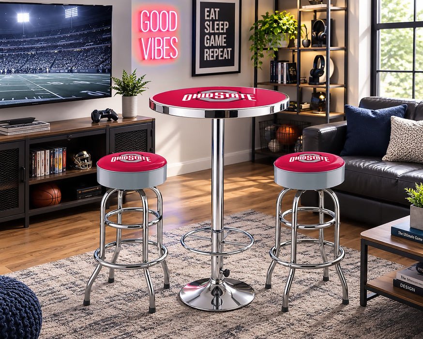 NCAA Licensed Pub Table & Two Barstool Set
