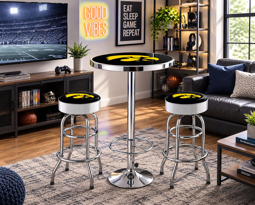 NCAA Licensed Pub Table & Two Barstool Set