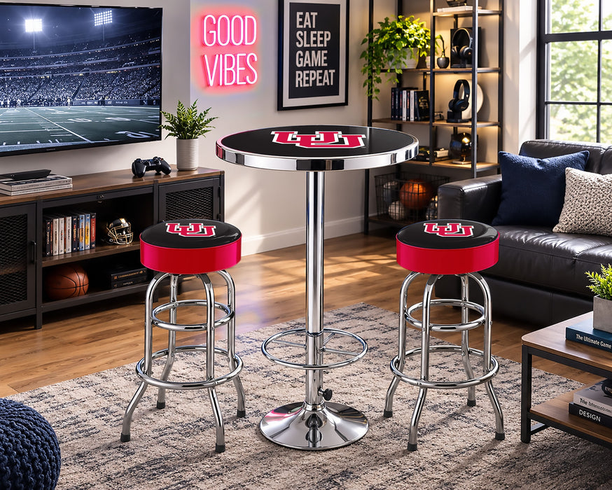 NCAA Licensed Pub Table & Two Barstool Set