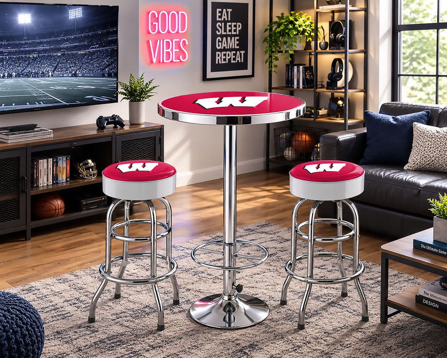 NCAA Licensed Pub Table & Two Barstool Set