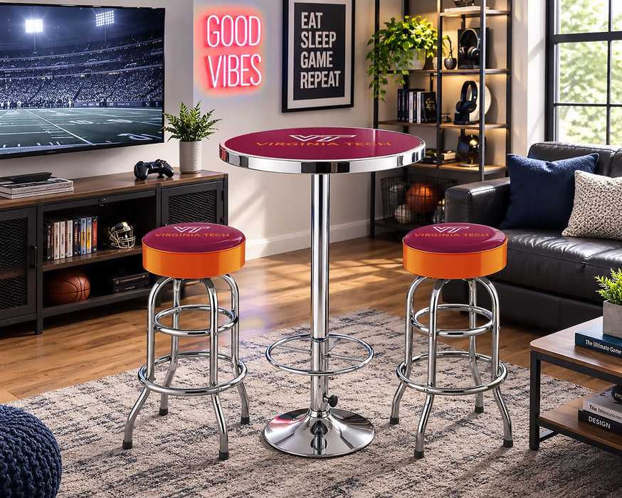 NCAA Licensed Pub Table & Two Barstool Set