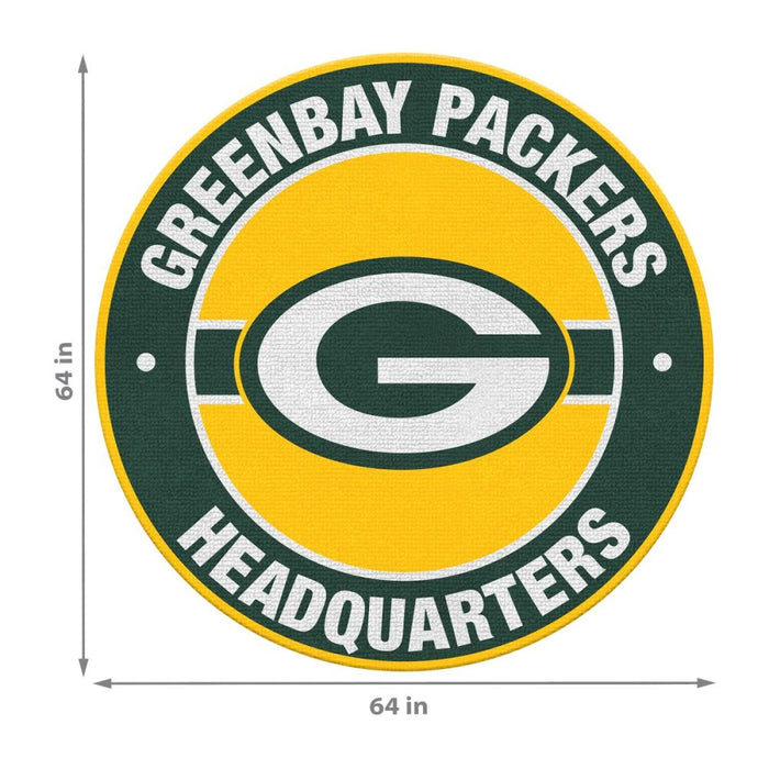 Officially Licensed NFL Round Headquarter Rugs