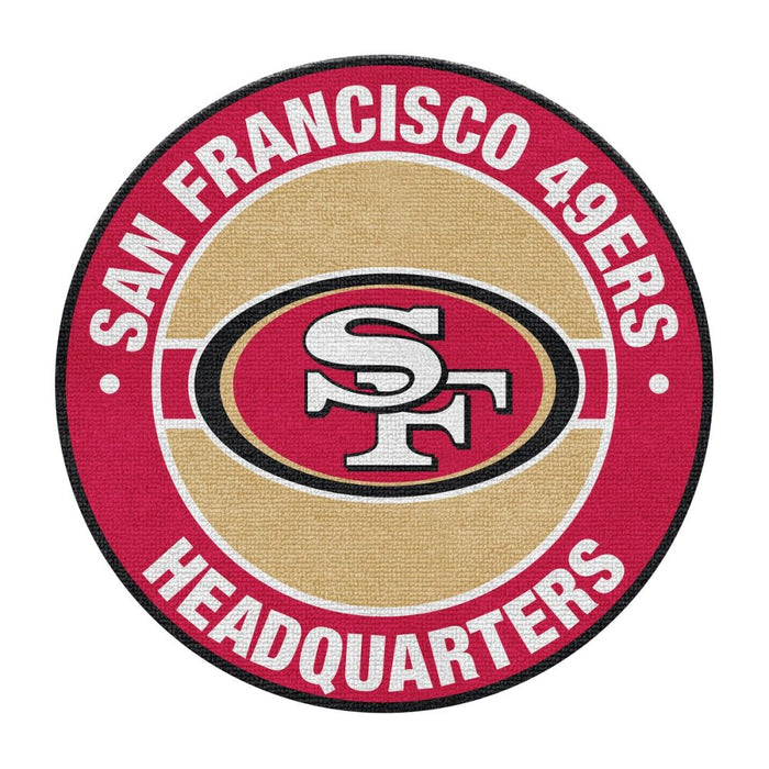 Officially Licensed NFL Round Headquarter Rugs