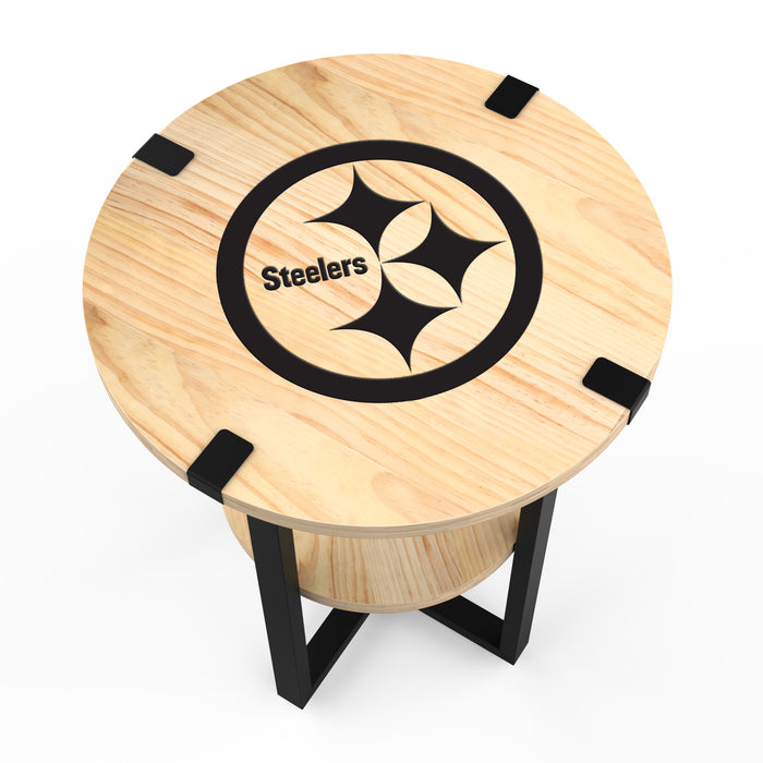 NFL Licensed Round Side Table with Charger