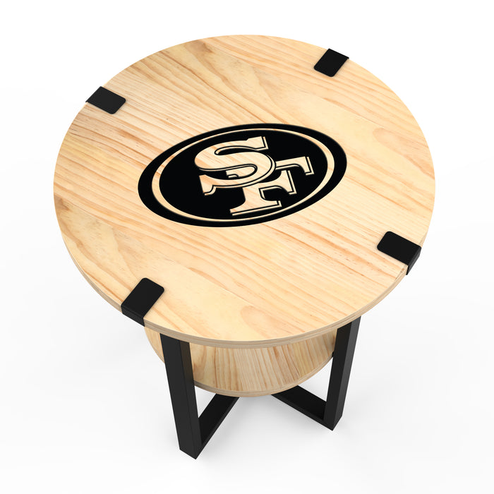 NFL Licensed Round Side Table with Charger