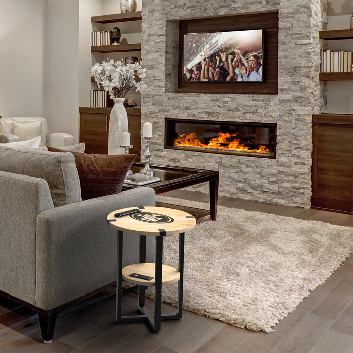 NFL Licensed Round Side Table with Charger