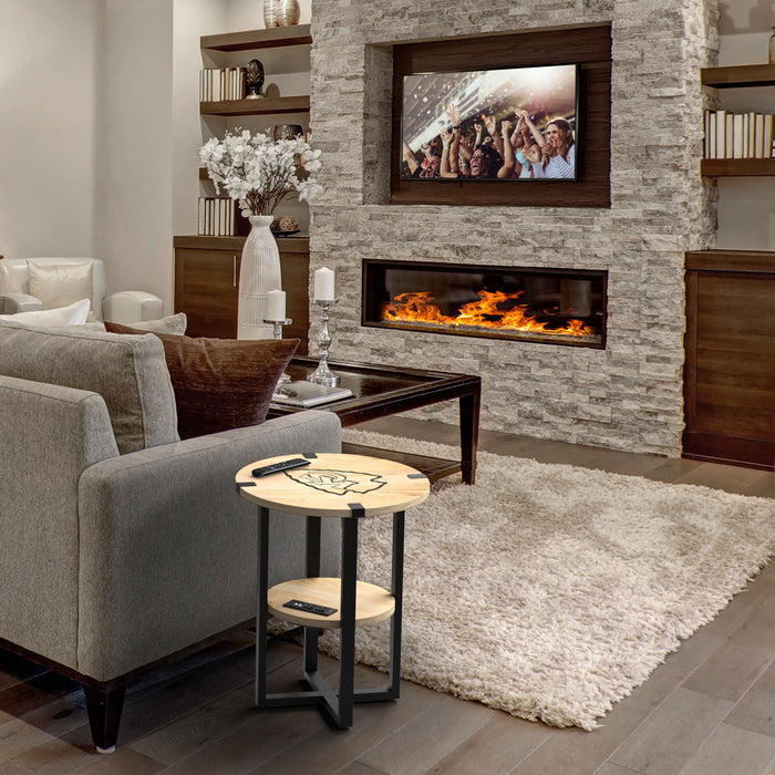NFL Licensed Round Side Table with Charger