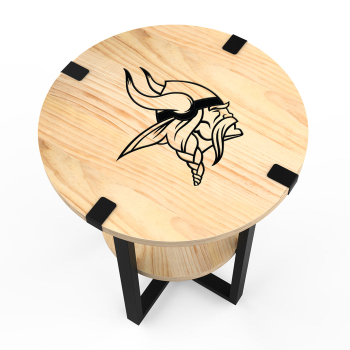 NFL Licensed Round Side Table with Charger