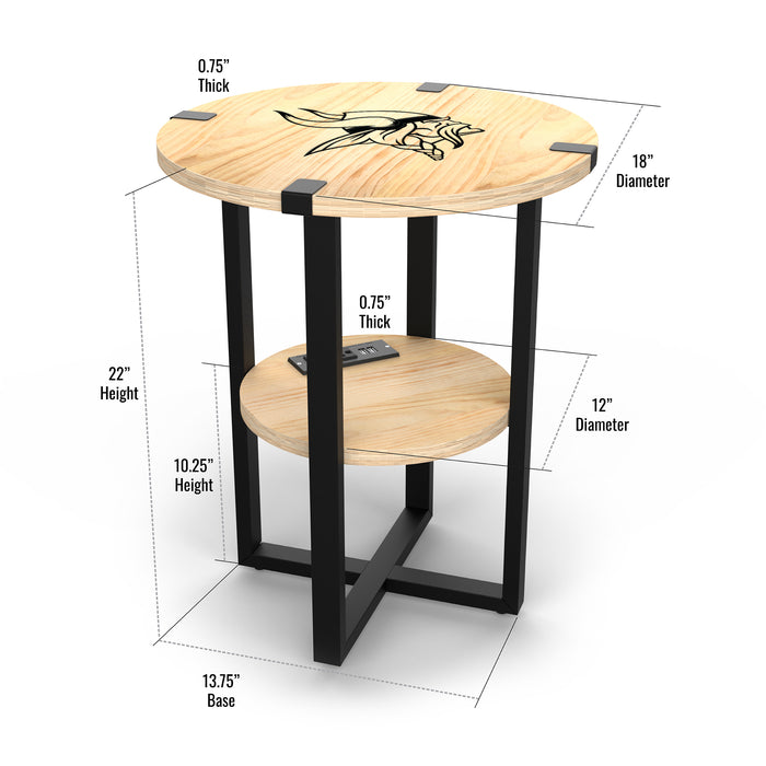 NFL Licensed Round Side Table with Charger