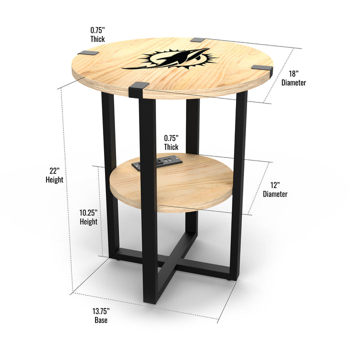 NFL Licensed Round Side Table with Charger