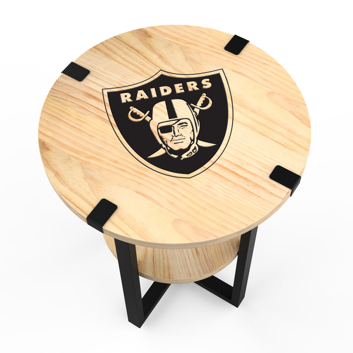 NFL Licensed Round Side Table with Charger
