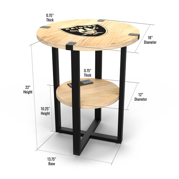 NFL Licensed Round Side Table with Charger