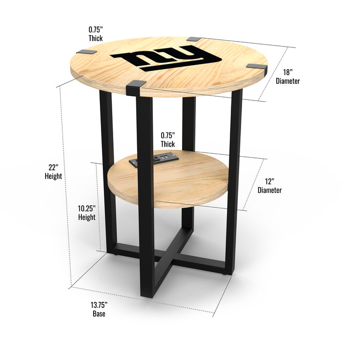 NFL Licensed Round Side Table with Charger
