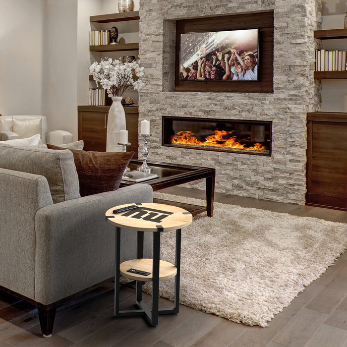 NFL Licensed Round Side Table with Charger