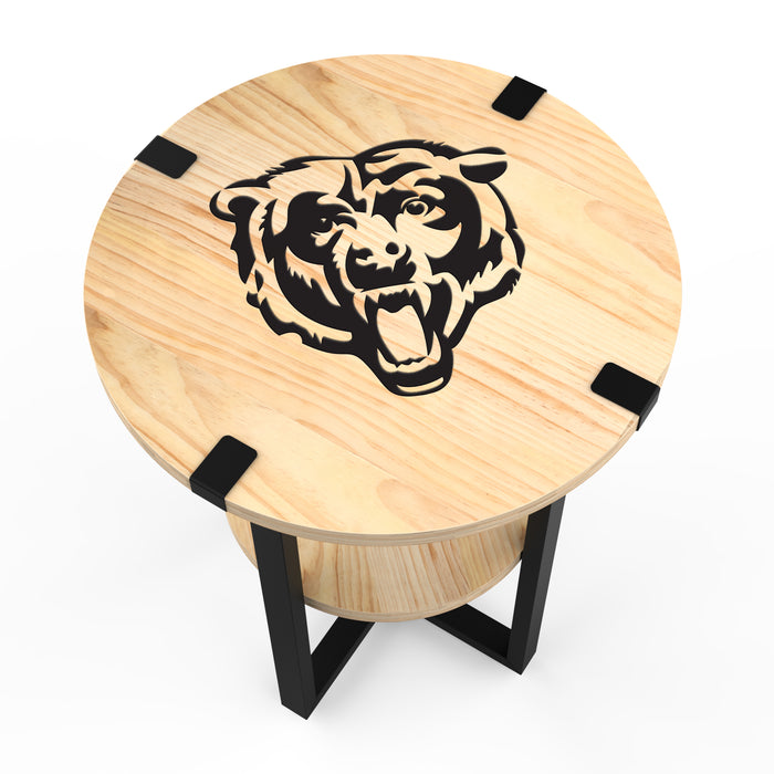 NFL Licensed Round Side Table with Charger