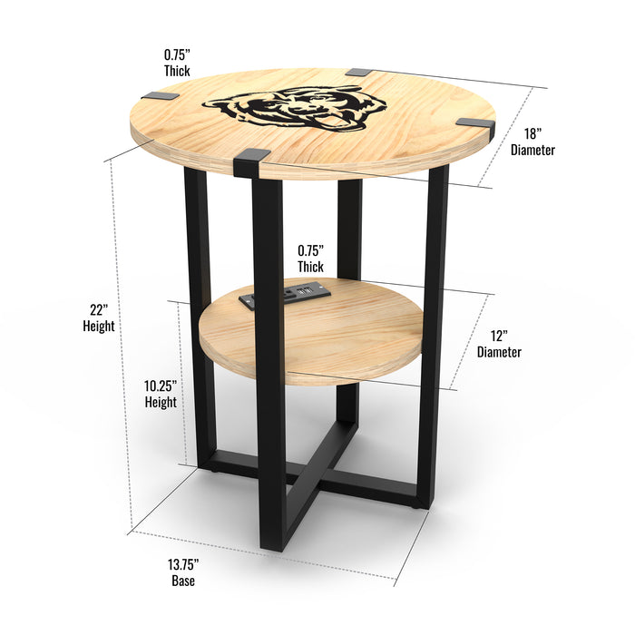 NFL Licensed Round Side Table with Charger