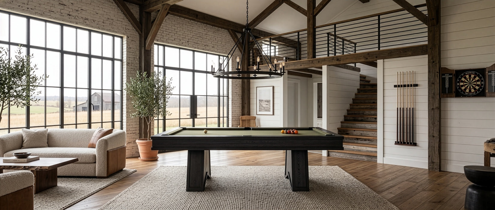 Ann Arbor 8' Pool Table - Black Ash