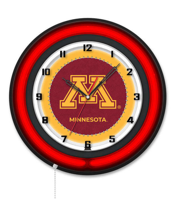 NCAA Licensed Black Case 19" Neon Clock