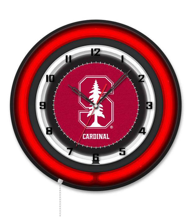 NCAA Licensed Black Case 19" Neon Clock
