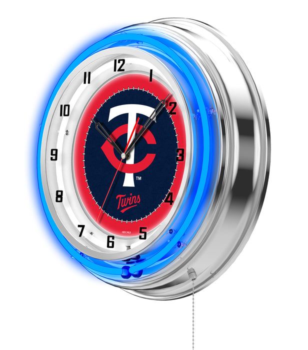 MLB Licensed 19" Double Neon Wall Clock