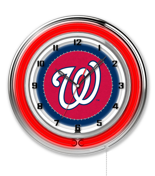 MLB Licensed 19" Double Neon Wall Clock