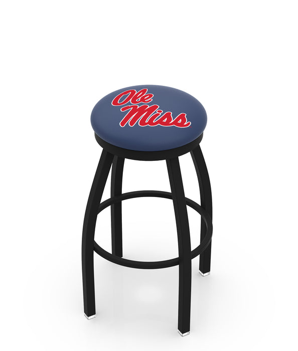 NCAA 30" Swivel Bar Stool with Black Wrinkle Finish