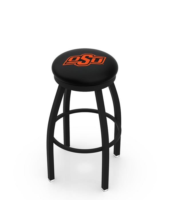 NCAA 30" Swivel Bar Stool with Black Wrinkle Finish