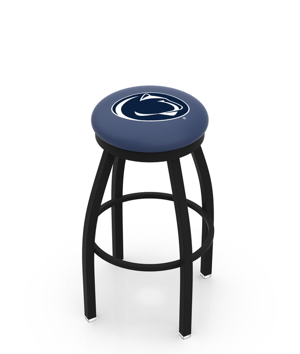 NCAA 30" Swivel Bar Stool with Black Wrinkle Finish