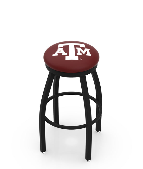 NCAA 30" Swivel Bar Stool with Black Wrinkle Finish