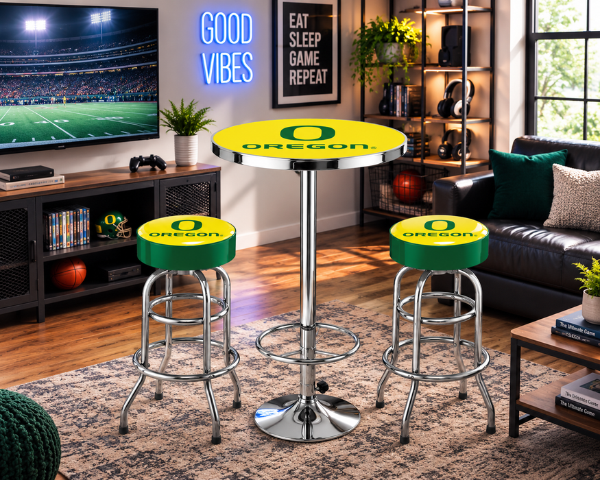 NCAA Licensed Pub Table & Two Barstool Set