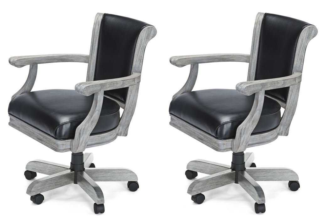 ベルベット ビンテージ ゲーセン チェア グレー　ミッドセンチュリー Brunswick Centennial Classic Game Table Chairs — Billiards.com, Inc