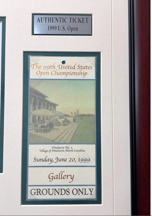Payne Stewart Framed Authentic 1999 U.S. Open Ticket Collage COA Golf PGA US