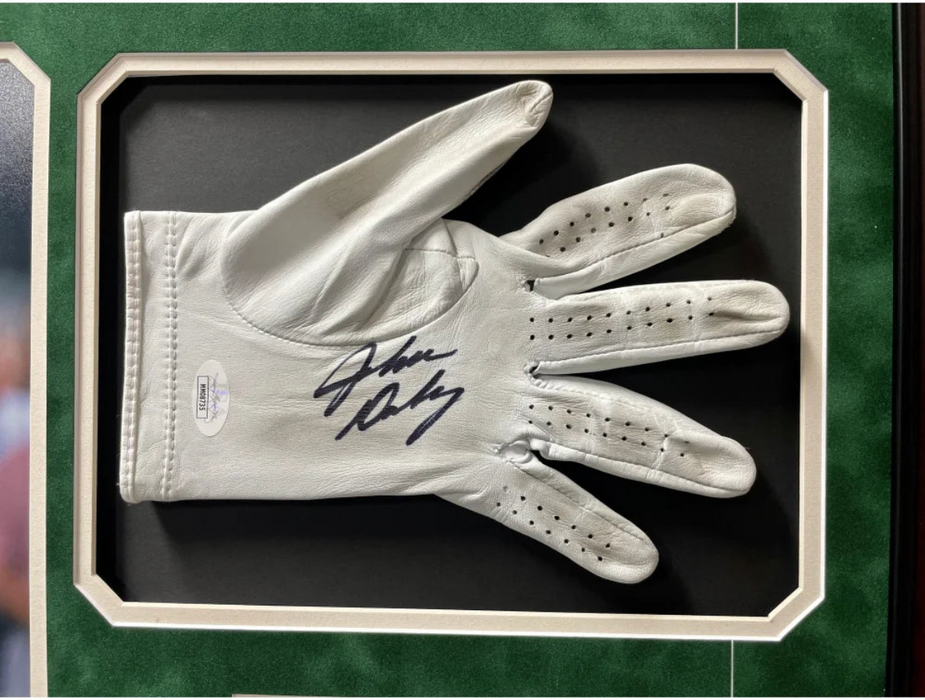 John Daly Signed & Game Played / Worn Golf Glove Framed JSA COA Autograph Cigarette Photo