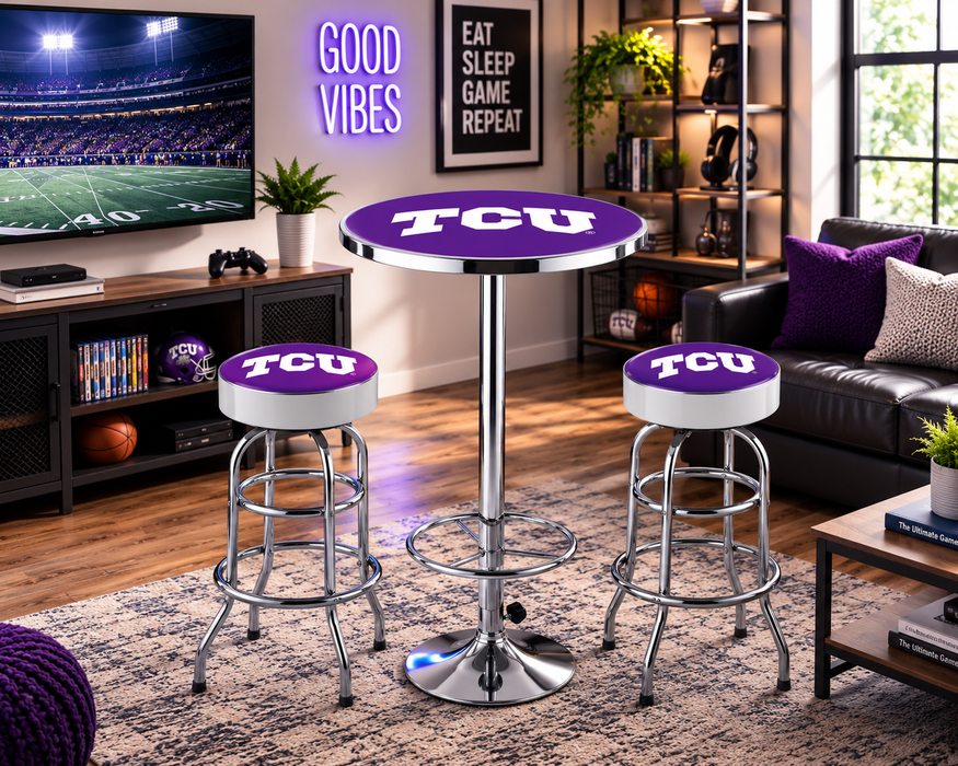 NCAA Licensed Pub Table & Two Barstool Set