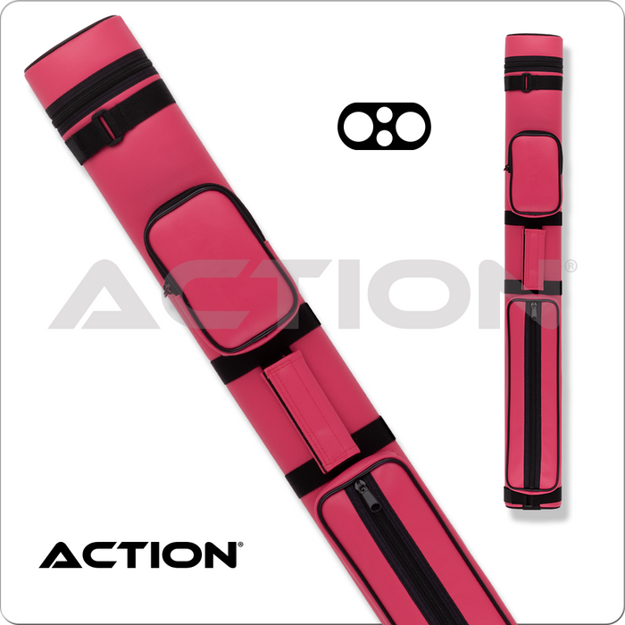 Action AC22 2x2 Hard Cue Case - Pink