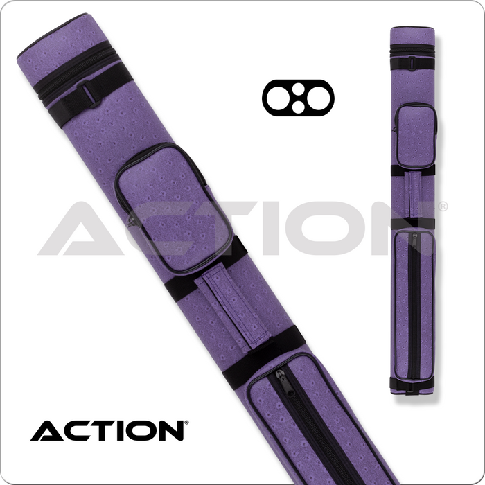 Action AC22 2x2 Hard Cue Case - Purple