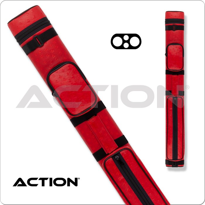 Action AC22 2x2 Hard Cue Case - Red