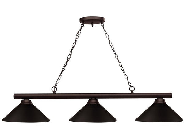 Z-Lite Shooter Bronze Finished Pool Table Light — Billiards.com, Inc