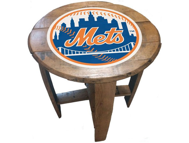 Imperial USA Officially Licensed MLB Oak Barrel Side Table