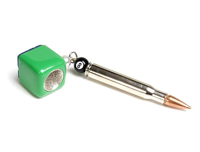 2-in-1 Pocket Pool Chalk Holder & Cue Tip Pricker - Portable Aluminum & Plastic Tool (18cm)