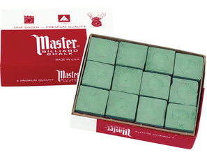 Green Pool Snooker Billiard Cue Chalk - 1 Box Of 12 Blocks 4 thumbnail image
