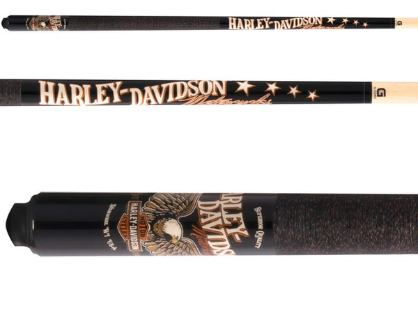Harley-Davidson Radical Flames Cue Case - Holds 2 Butts & 4 Shafts Pool Cue Storage