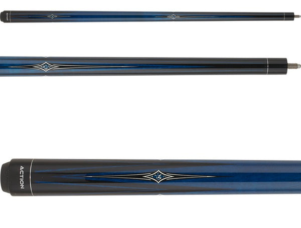 ビリヤード BLUE IMPACT CUSTOM CUE USED LUCASI- LZC19 Custom Pool Cue Antique and Blue Stained Maple Uni