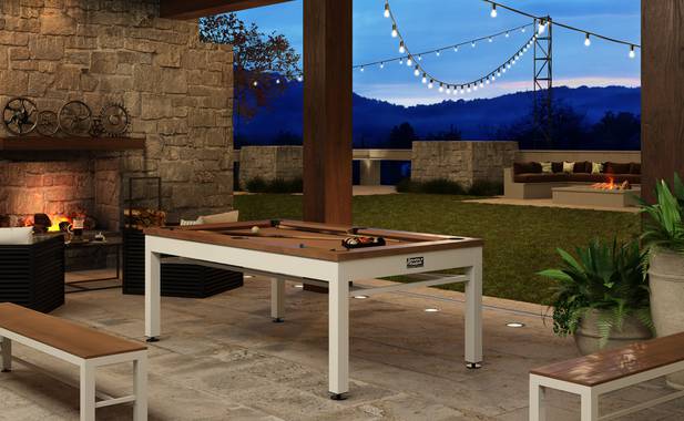 Spencer Marston Newport 3 in 1 Outdoor Dining, Ping Pong, and Pool Table